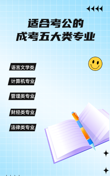 你会怎么选？适合考公的成考几类专业~