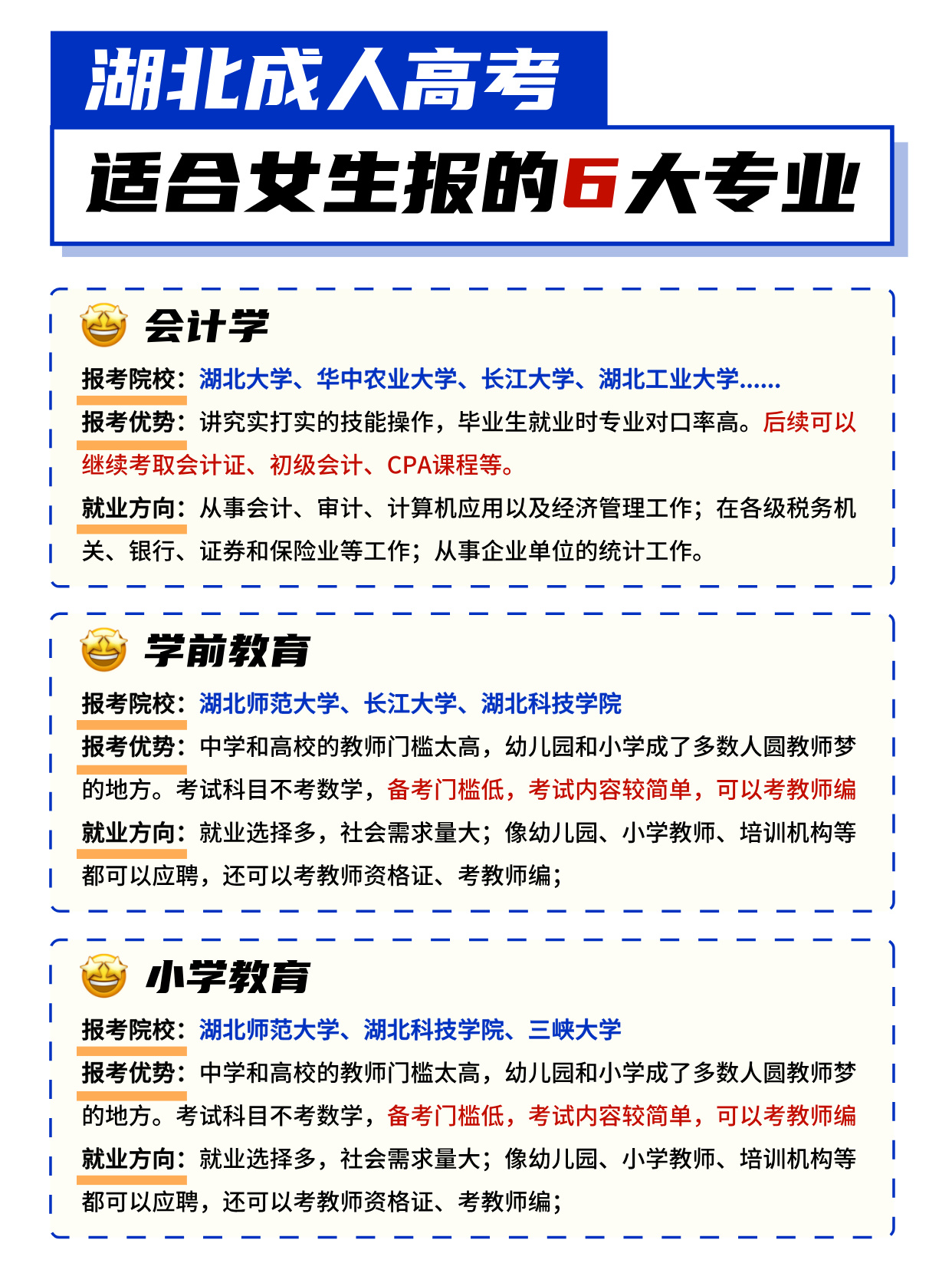 湖北成考适合女生报的6个热门专业！