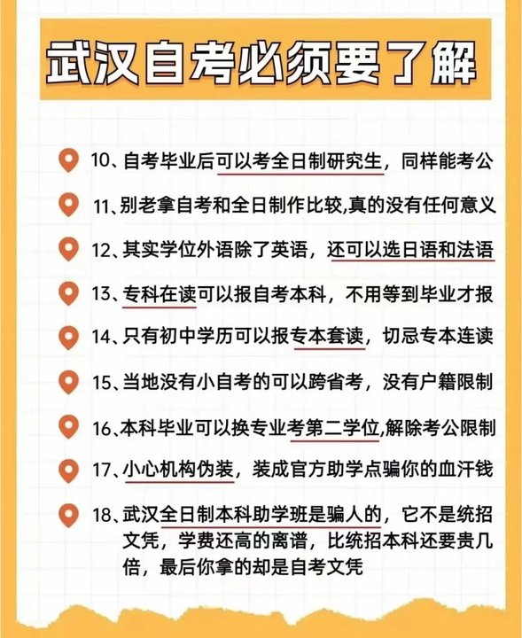 武汉自考需要知道这些问题