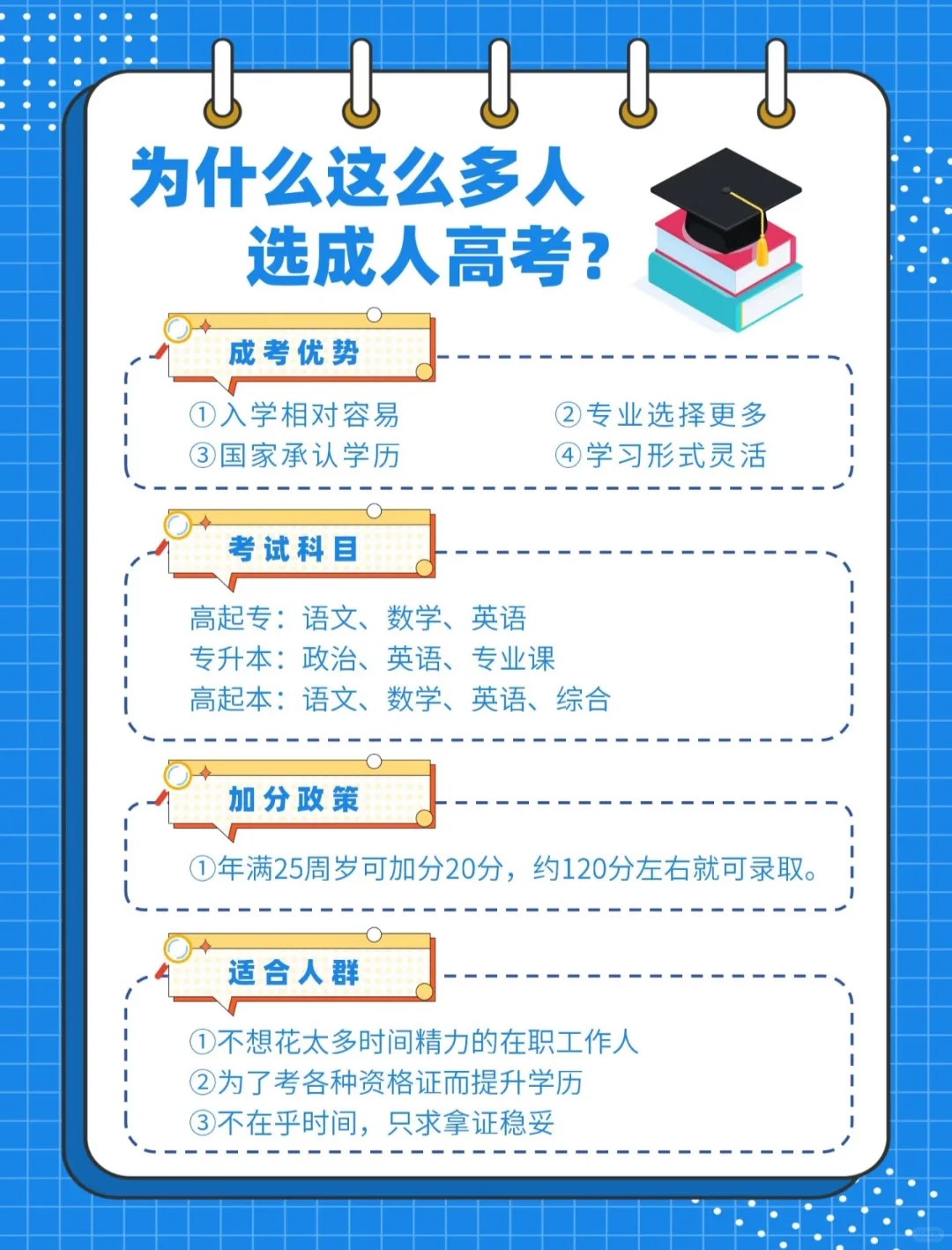 学历提升为什么要选择成人高考？