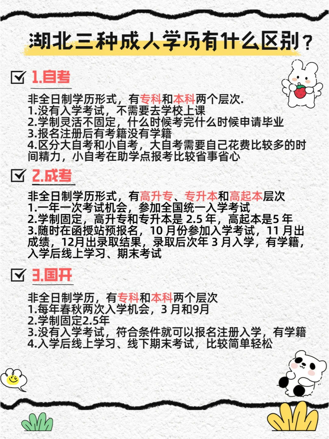 几种提升学历方式的区别到底有哪些？