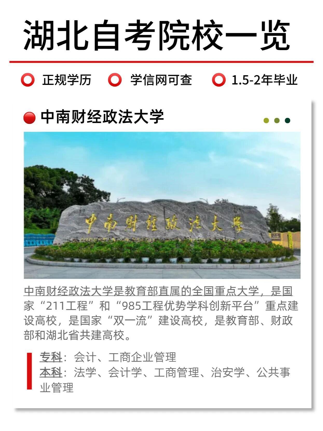 25年湖北小自考院校专业! 25年湖北小自考院校专业!