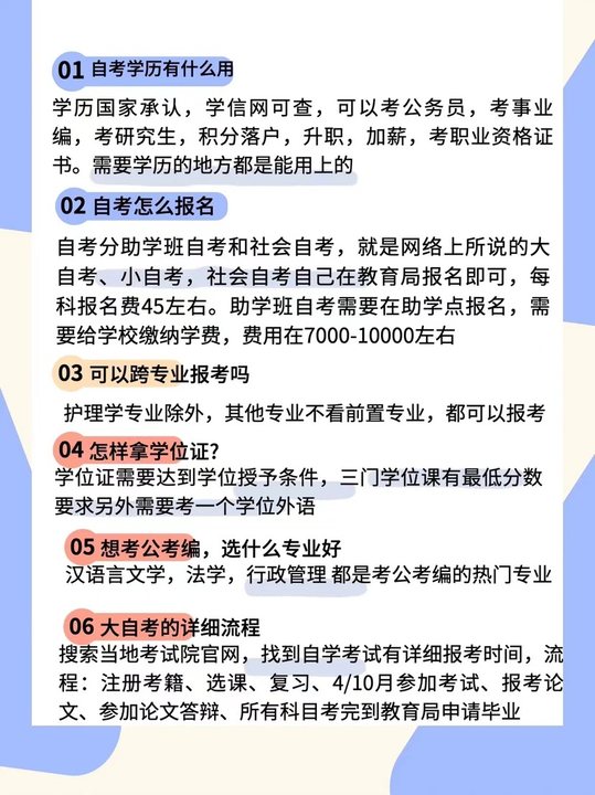 自考本科报考注意事项