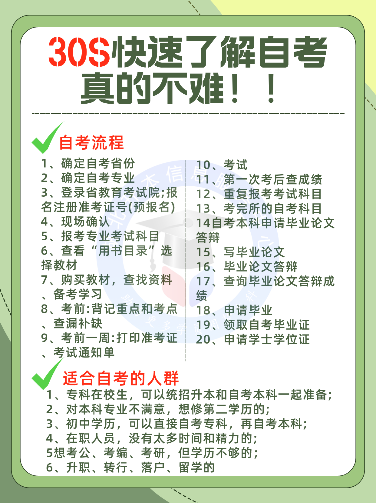 自考流程是怎样的？哪些人适合自考？