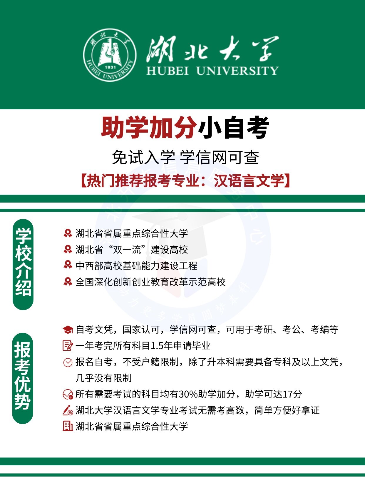 小自考选湖北大学汉语言文学！才发现是真香