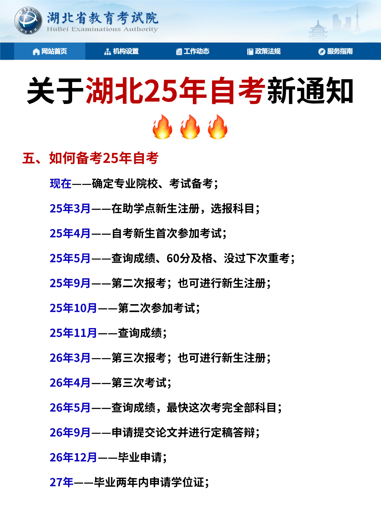 25年湖北自考出新通知啦！超详细攻略！