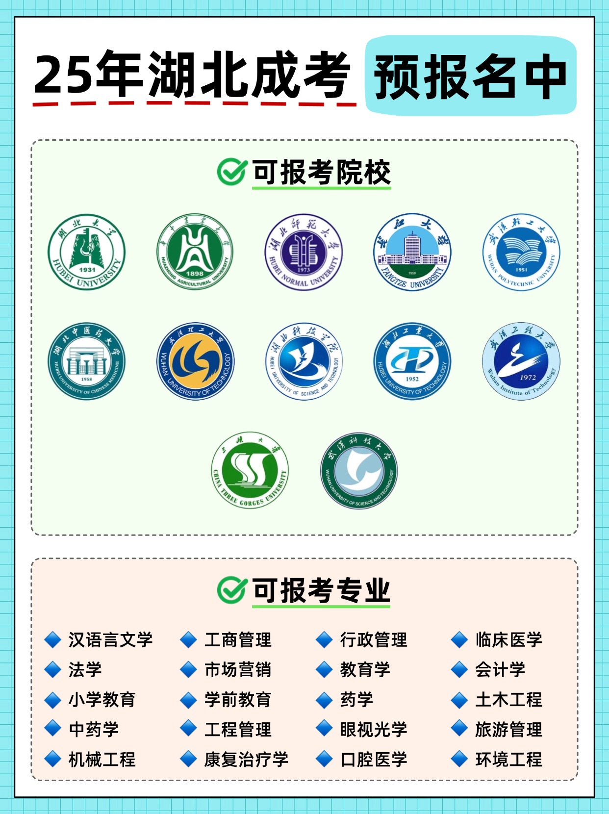 25年湖北成人高考全攻略：从报名到毕业一站式指南