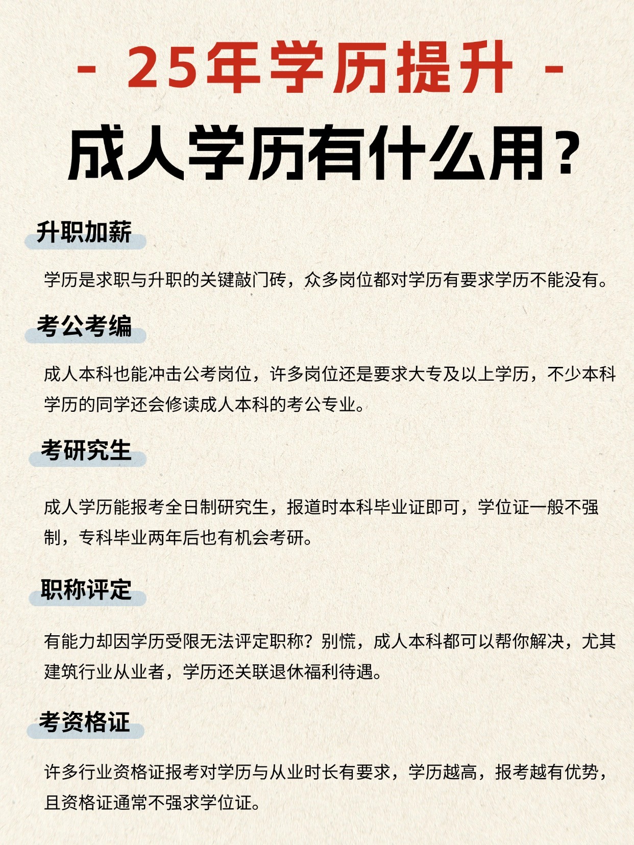 25年成人学历提升，三种方式有什么区别？