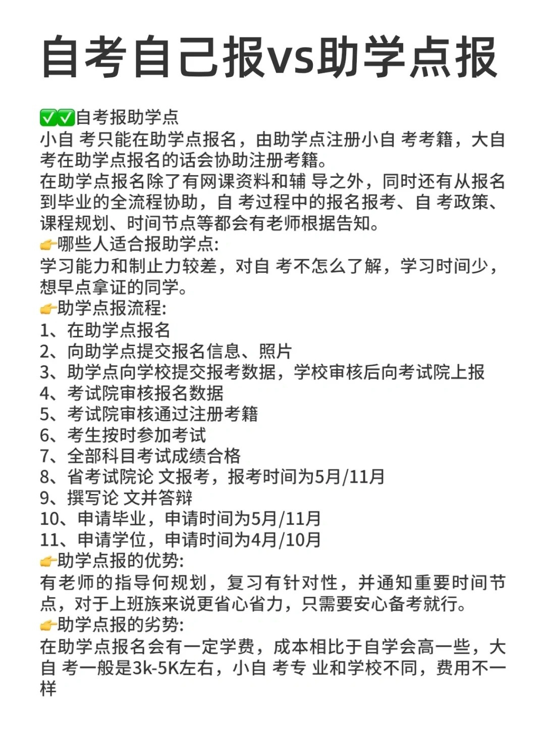 湖北自考自己报考VS助学点报考，有什么区别？