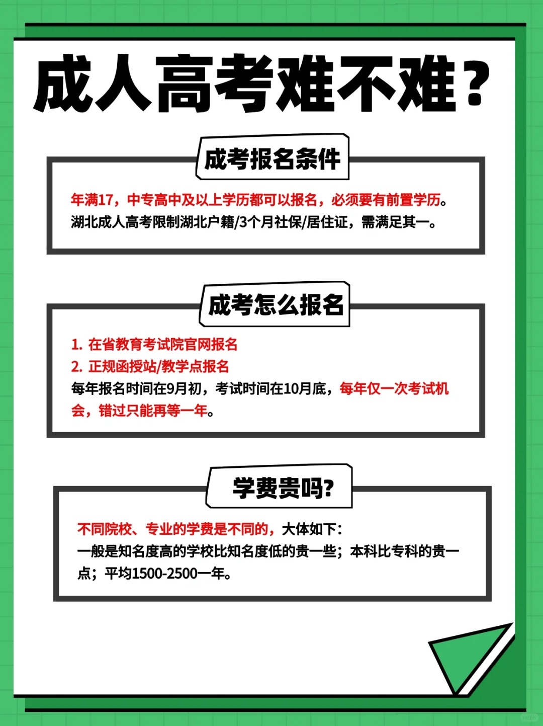 如何一次性通过成人高考入学考试？！！