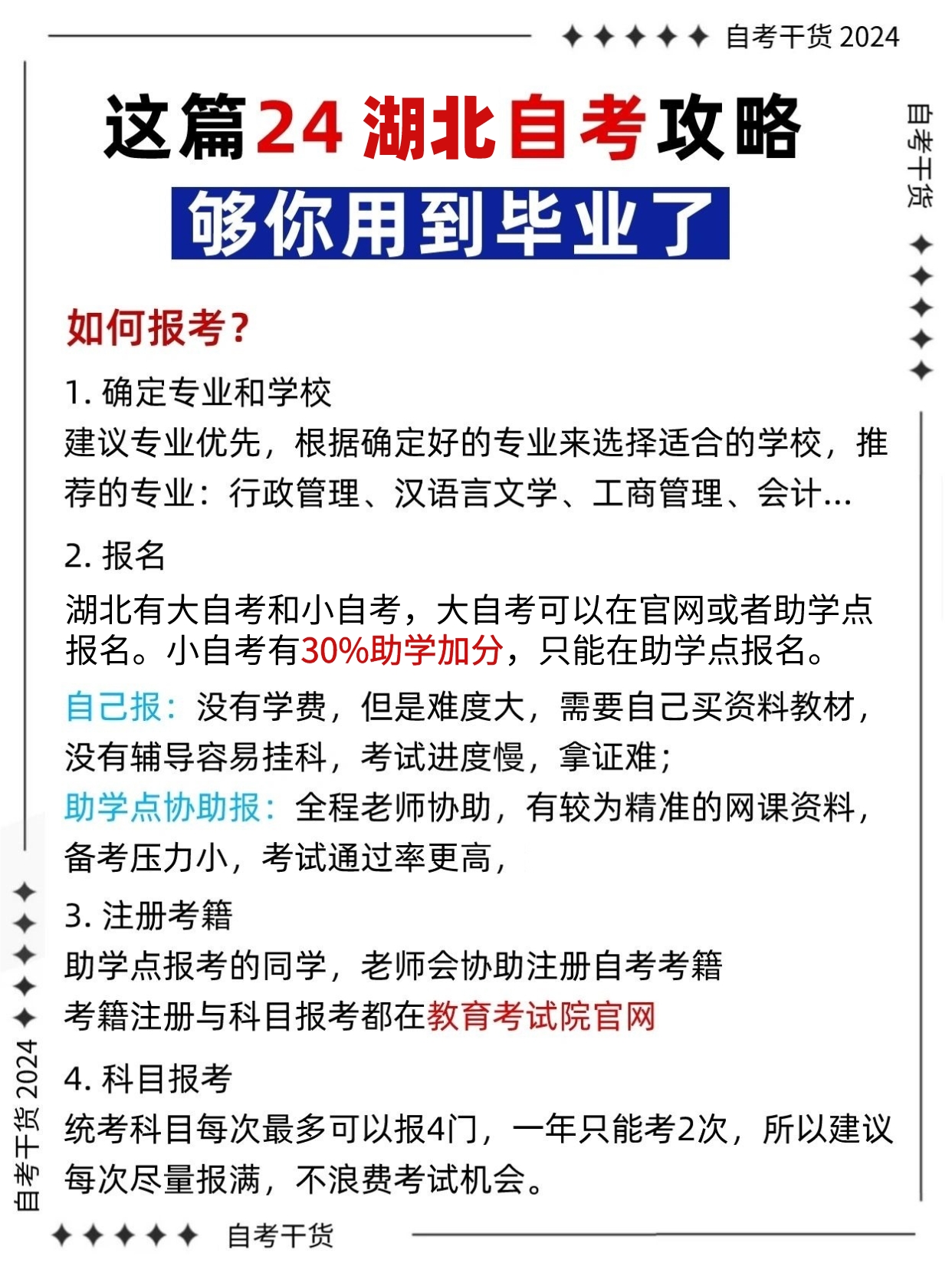 24年湖北自考报名入口在哪里？这份报名攻略够你用到毕业！