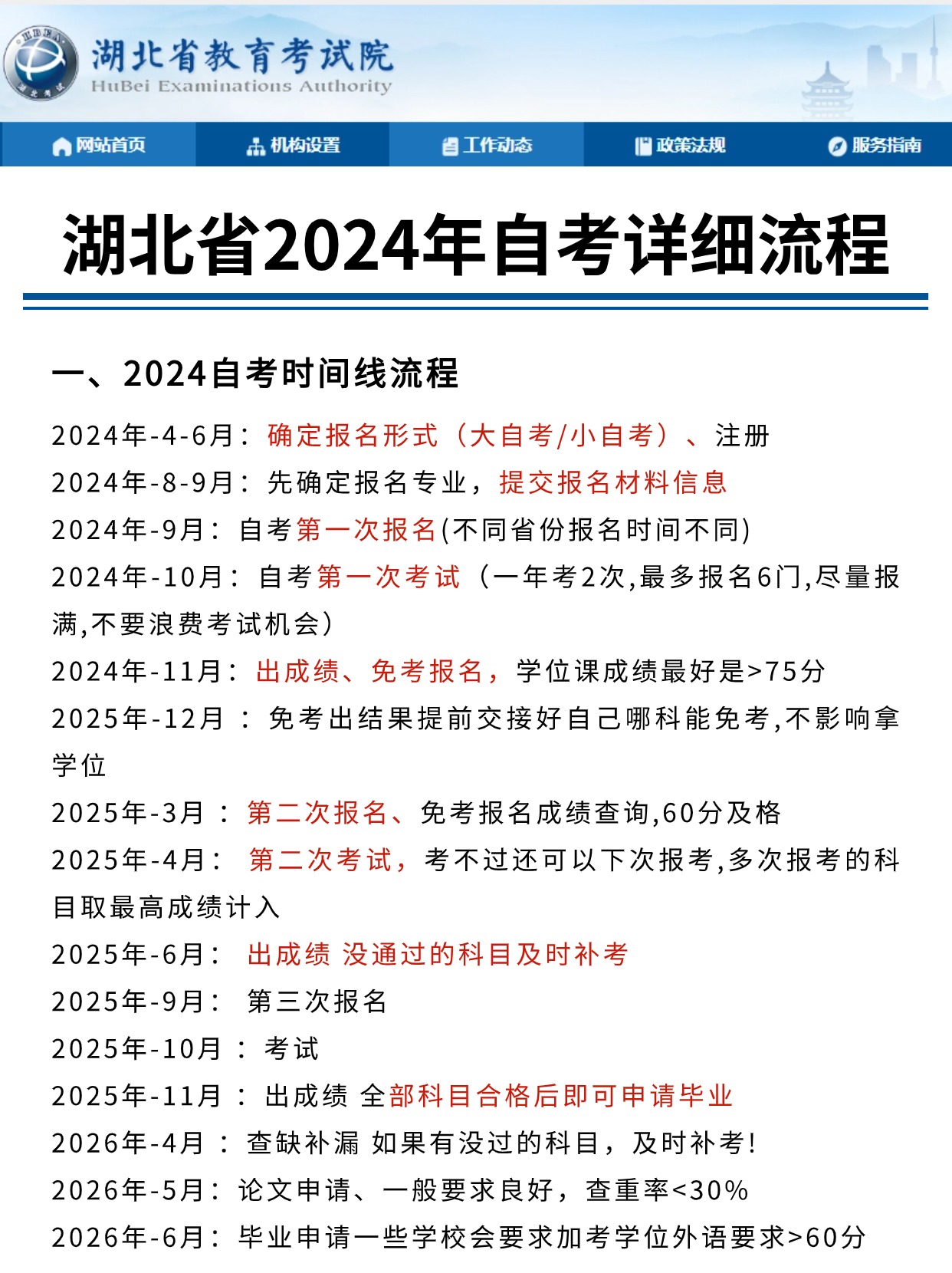 2024湖北下半年自考流程